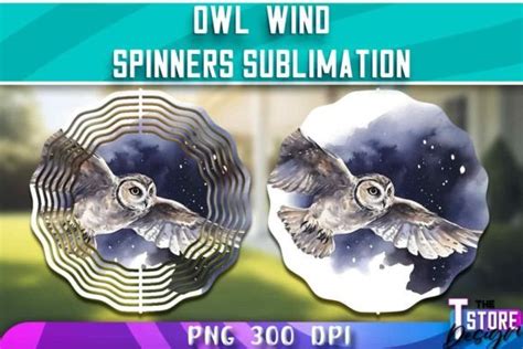 Owl Wind Spinners Sublimation Png Graphic By The T Store Design