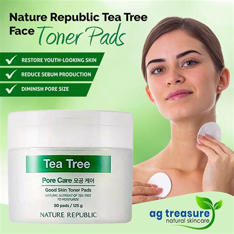 Face Toner Nature Republic Tea Tree Toner Pads Ag Treasure