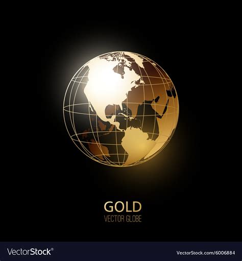 Golden globe Royalty Free Vector Image - VectorStock