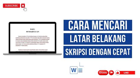 Cara Membuat Latar Belakang Skripsi Youtube