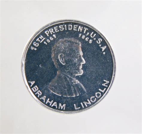 Abraham Lincoln Aluminum Medallionhonest Old Abe The Great