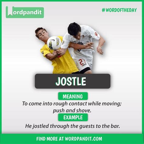 Jostle – Wordpandit | English vocabulary words learning, English ...