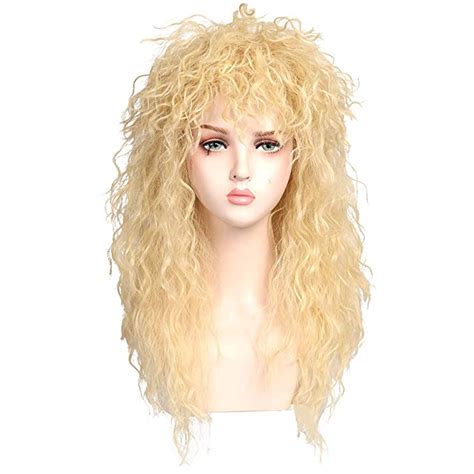 Amazonsmile Colorground Long Curly 80s Rocker Mullet Cosplay Wig For Women Beauty In 2021