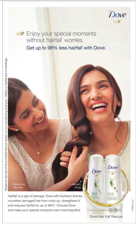 Dove Shampoo Get 98 Less Hair Fall With Dove Ad Advert Gallery