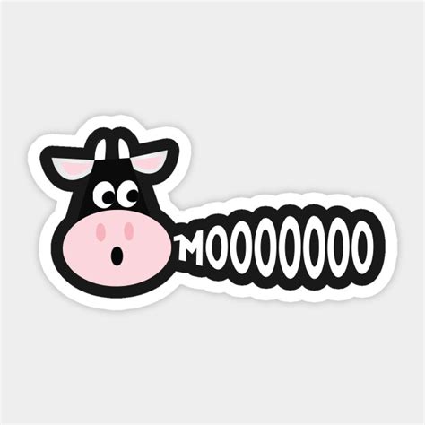 Cow Mooing Cute And Funny Cows Sticker Teepublic