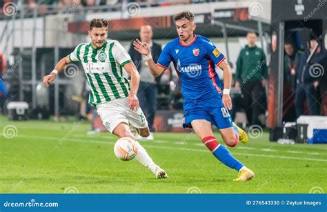 Ferencvaros Midfielder Balint Vecsei And Crvena Zvezda Winger Stefan