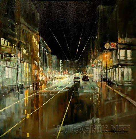 Картина Ночной город. Размеры: 60x60, Год: 2020, Цена: 16000 рублей ...