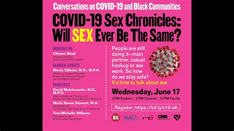 Conversations On Covid 19 And Black Communities Covid 19 Sex Chronicles