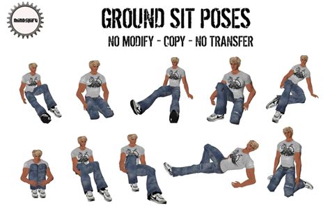 Second Life Marketplace Mindshift Ground Sit Pose Pack