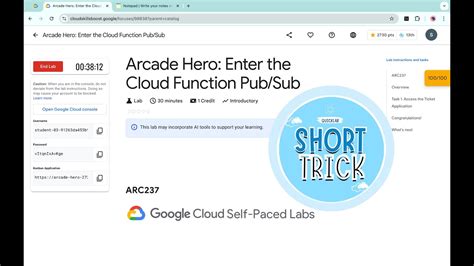 Arcade Hero Enter The Cloud Function Pub Sub Qwiklabs ARC237