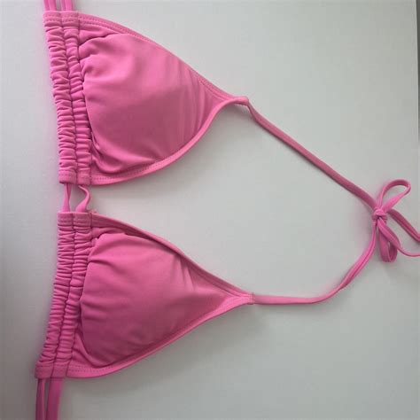 Bubblegum Pink Barbie Two Piece Bikini Thong Back Depop