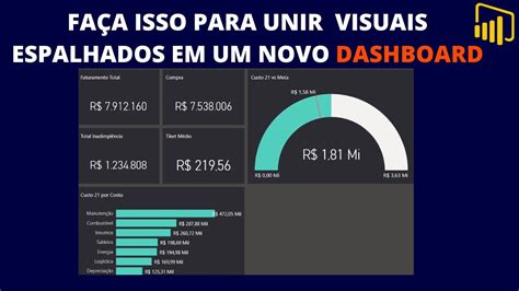 Como Fixar Visuais Criando Um Novo Painel No Power Bi Web Youtube