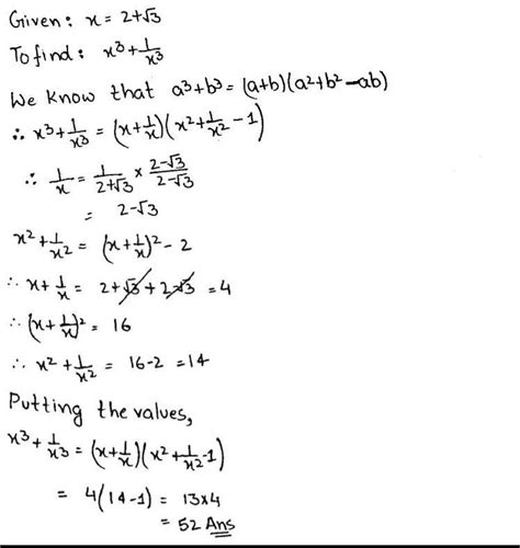 if x 2 3 find the value of x 1 x x² 1 x² x³ 1 x³ Brainly in