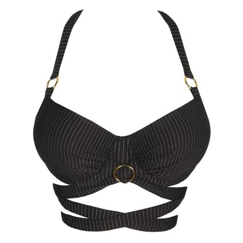 PrimaDonna Swim Solta Padded Balcony Bikini Top In Black C To G Cup