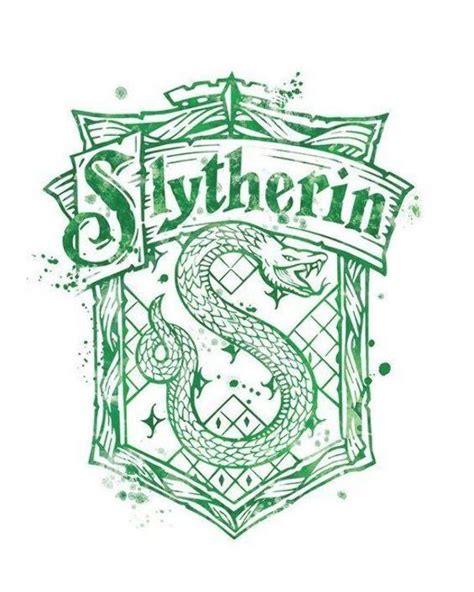 Slytherin Crest Harry Potter Hogwarts Harry Potter Print Watercolor