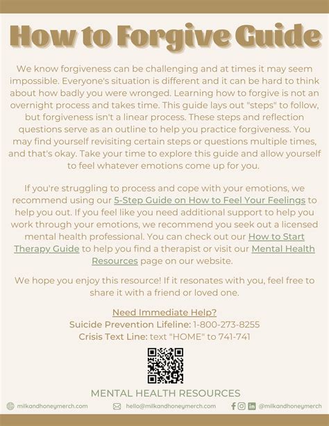 How To Forgive Guide Milk Honey Therapy