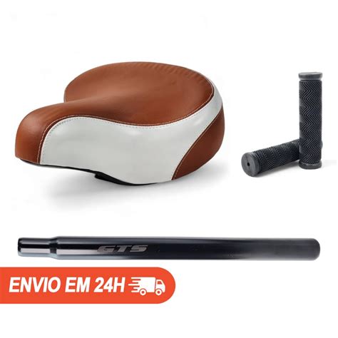 Banco Selim Confortavel Manopla E Canote C Carrinho GTS Bike Retro