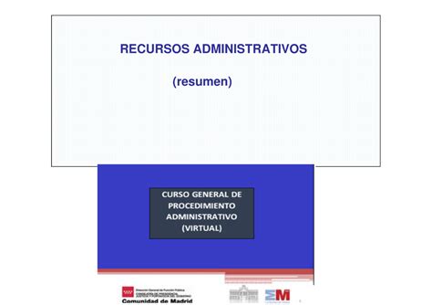 Esquemas Recursos Administrativos RECURSOS ADMINISTRATIVOS Resumen