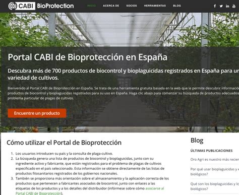 El Portal Web De Bioprotección De Cultivos Cabi Llega A España