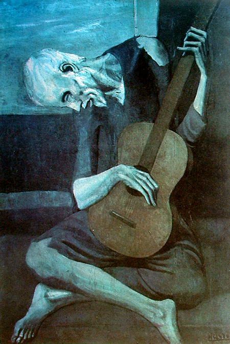 El Viejo Guitarrista Ciego 1903 Picasso Pinturas De Picasso Arte