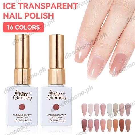 Miss Gooey Colors Nail Gel Polish Ice Transparent Jelly Ice Nude Color Semi Permanent Gel Art