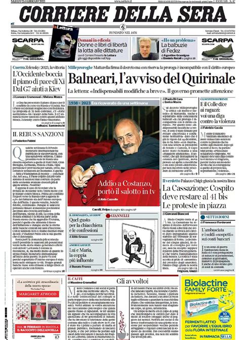 Video Rassegna Stampa Del Febbraio Prime Di Copertina Pdf