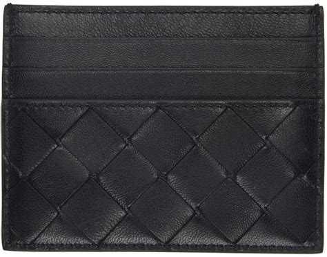 Bottega Veneta Black Intrecciato Card Holder SSENSE UK