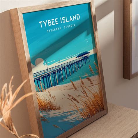 Tybee Island Savannah Georgia Southern Wall Art Beach Town Poster