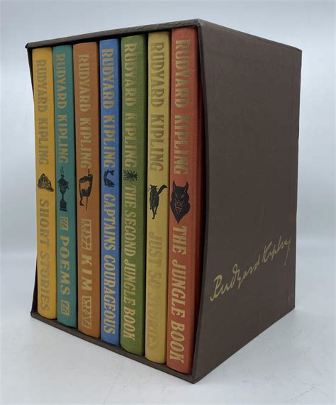 Lot Pc Folio Society Rudyard Kipling Books Box Set