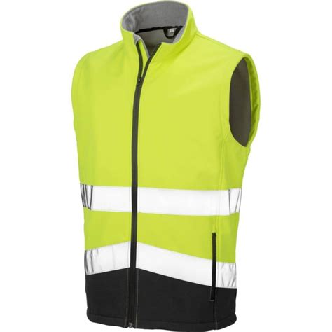 Gilet sans manches haute visibilité Softshell Result HIGH VIZ Jaune