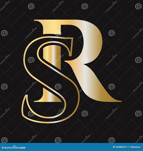 Initial Letter Sr Rs Logo Design Vector Template Monogram Sr Logotype