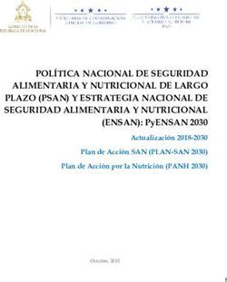 POLÍTICA NACIONAL DE SEGURIDAD ALIMENTARIA Y NUTRICIONAL DE LARGO PLAZO