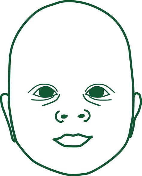 SVG Gesicht Säugling Baby Kostenloses SVG Bild Symbol SVG Silh