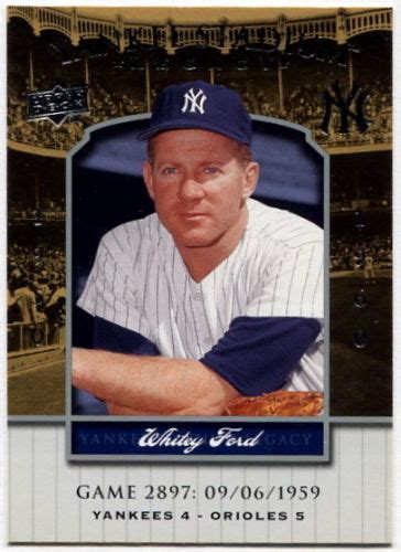 Upper Deck Yankee Stadium Legacy Collection Whitey Ford