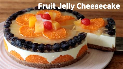 No Bake Easy Fruit Jelly Cheesecake Recipe Perfect Summer Dessert