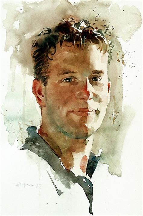 Portrait Simon Watercolor Portraits Watercolor Portrait Painting