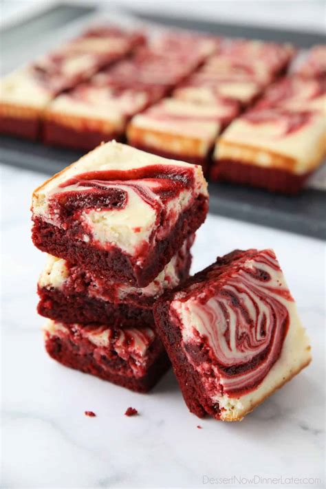 Red Velvet Cheesecake Brownies Dessert Now Dinner Later