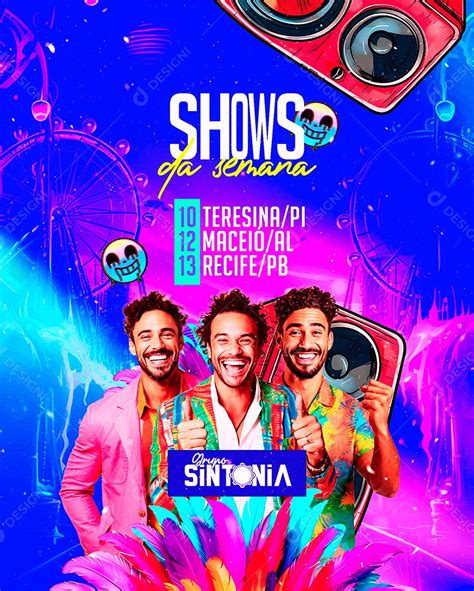 Flyer Shows Da Semana Grupo Sintonia Social Media Psd Edit Vel