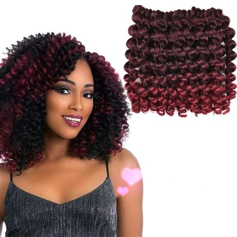 2021 8inch Ombre Jumpy Wand Curl Crochet Braids 22 Roots Jamaican Bounce Synthetic Crochet Hair