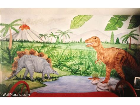 Dinosaur Wall Mural Examples - Photos and VideoWall Murals by Colette