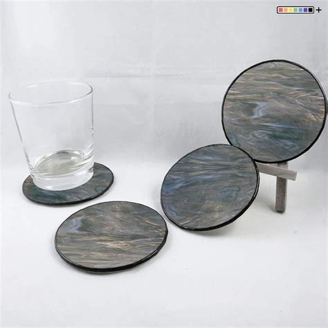 Glass Coasters Set Set of 4 Coasters Round Coasters Drink - Etsy