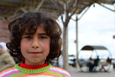 Series of Portraits of Children Syrian Refugees Editorial Stock Image ...