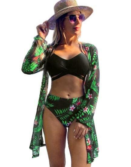 E T Czarny Komplet Bikini Wz R Tropik Shein Xl Oficjalne Archiwum Allegro