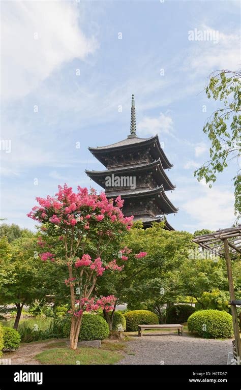 Five-story pagoda (Gojunoto, circa 1644) of Toji Temple in Kyoto ...