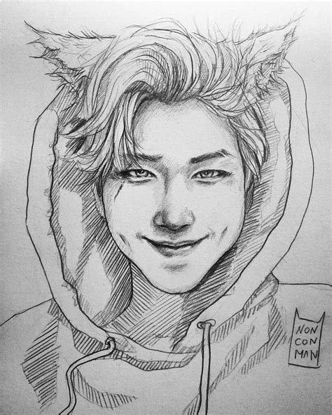 Pin By Natalia Lima On K POP Bts Drawings Namjoon Fanart Drawings Bts