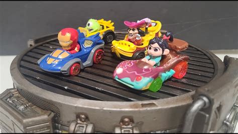 Hot Wheels Racer Verse Mike Vanellope Ironman Captain Hook Review New K Youtube