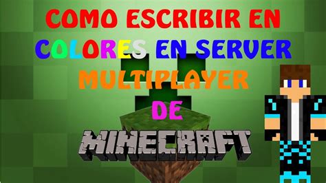 Como Escribir A Colores En Server Multiplayer De Minecraft Youtube