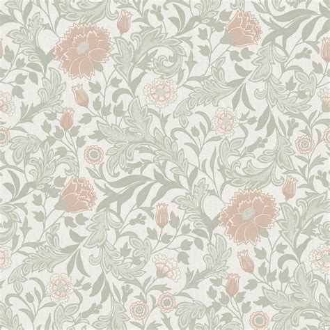 Bilbury Heavyweight Vinyl Wallpaper Sage Coral Holden Opus In