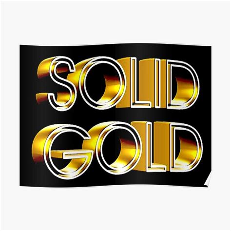 Solid Gold Poster For Sale By Popretrodisco Redbubble