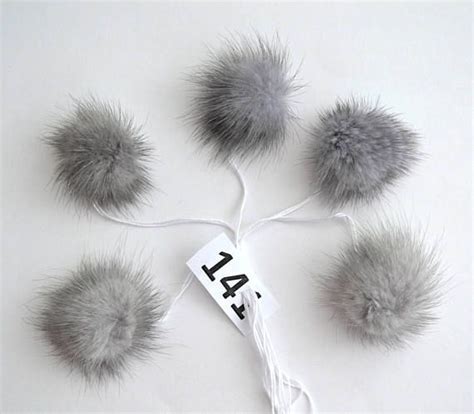 Pc Mm Large Mink Fur Pom Poms Genuine Fur Etsy Canada Fur Pom